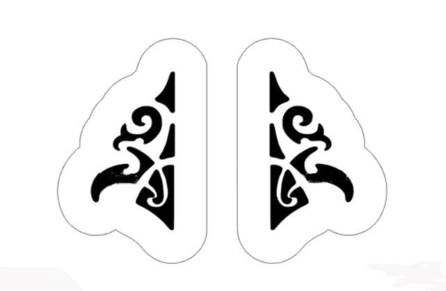 CB06: Maori Nose Tattoo Stencil - SM14 nose stencil.jpg